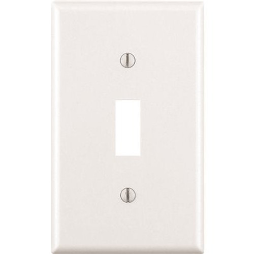 Leviton 1-Gang White Toggle Wall Plate (10-Pack)