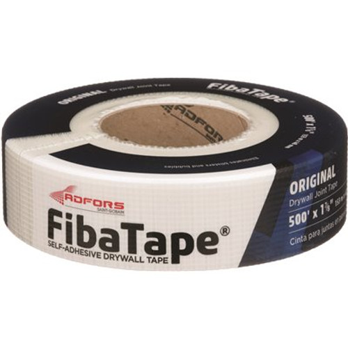 Saint-Gobain ADFORS FibaTape Standard White 1-7/8 in. x 500 ft. Self-Adhesive Mesh Drywall Joint Tape