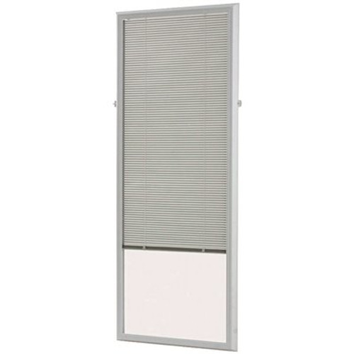 ODL White Cordless Add On Enclosed Aluminum Blinds with 1/2 in. Slats, for 27 in. Wide x 66 in. Length Door Windows
