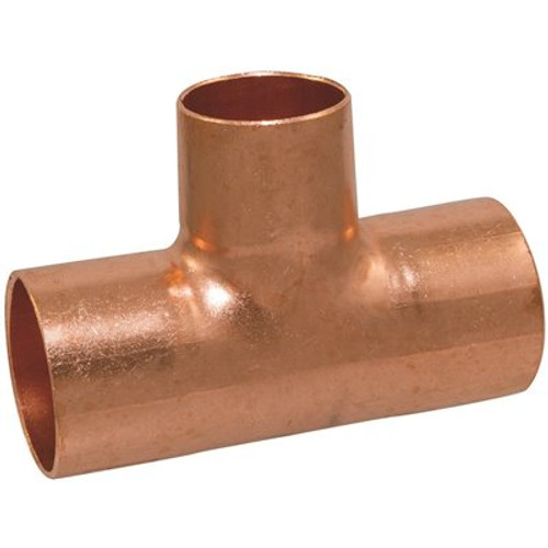 Everbilt 1-1/4 in. x 1-1/4 in. x 1 in. Copper Pressure Cup x Cup x Cup Reducing Tee