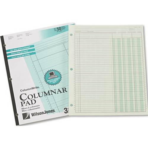 ACCO Brands WILSON JONES ACCOUNTING PAD, THREE 8-UNIT COLUMNS, 50 SHEET PAD, 8-1/2 IN. X 11 IN.