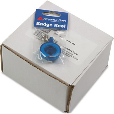 Advantus Corporation TRANSLUCENT RETRACTABLE ID CARD REEL, 34 IN. EXTENSION, BLUE, 12/PACK