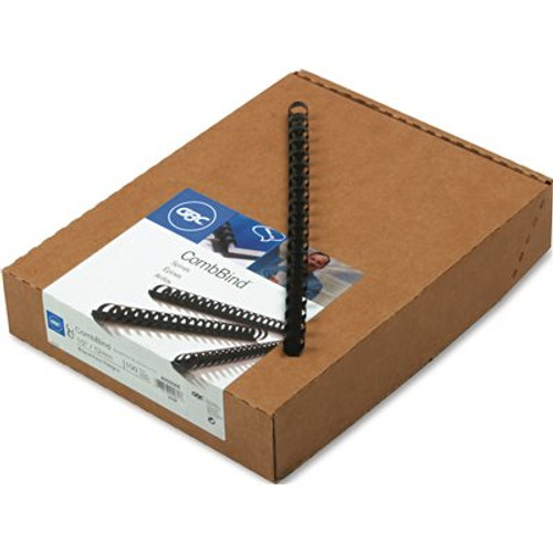 ACCO Brands COMBBIND STANDARD SPINES, 1/2" DIAMETER, 85 SHEET CAPACITY, BLACK, 100/BOX