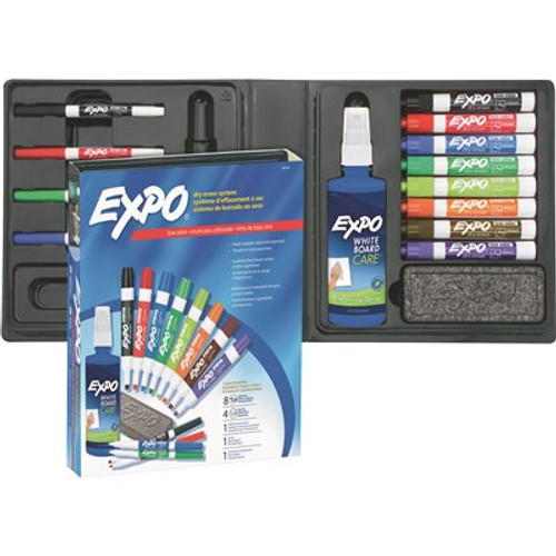 EXPO Low Odor Dry Erase Marker Eraser and Cleaner Chisel/Fine (12-Set) EXPO Low Odor Dry Erase Marker Eraser and Cleaner Chisel/Fine (12-Set)