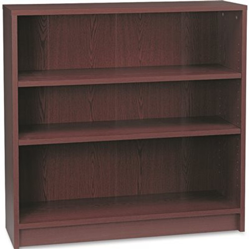 HON 1870 SERIES BOOKCASE, 3 SHELVES, 36W X 11-1/2D X 36-1/8H, MAHOGANY