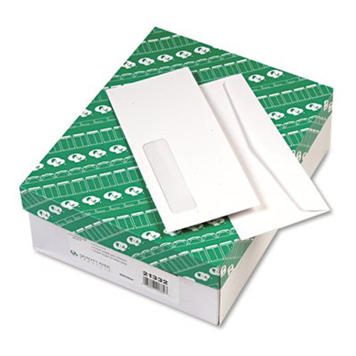 QUALITY PARK PRODUCTS BUSINESS WINDOW ENVELOPE, CONTEMPORARY, #10, WHITE, 500/BOX