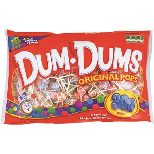 Dum Dum Pops Pops Suckers Assorted Flavors Individually Wrapped (300-Pack)