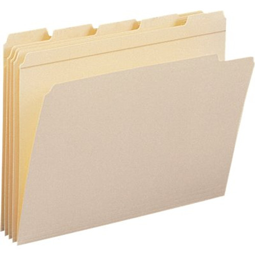 Smead File Folders 1/5 in. Cut Reinforced Top Tab Letter, Manila (100-Box)