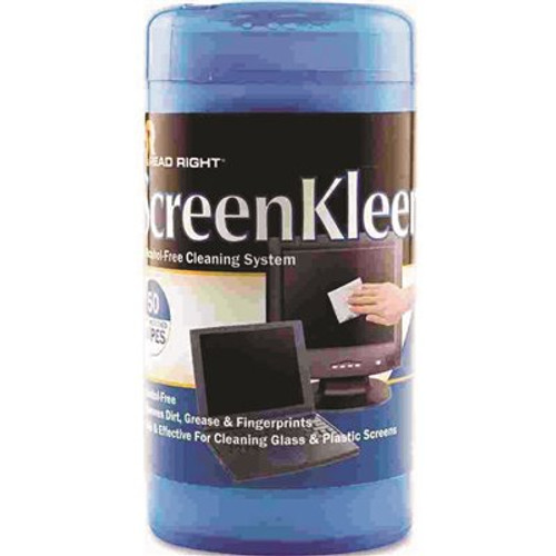 Advantus 5-1/4 in. x 5-3/4 in. Screenkleen Monitor Screen Wet Wipes Cloth (50 per Tub)