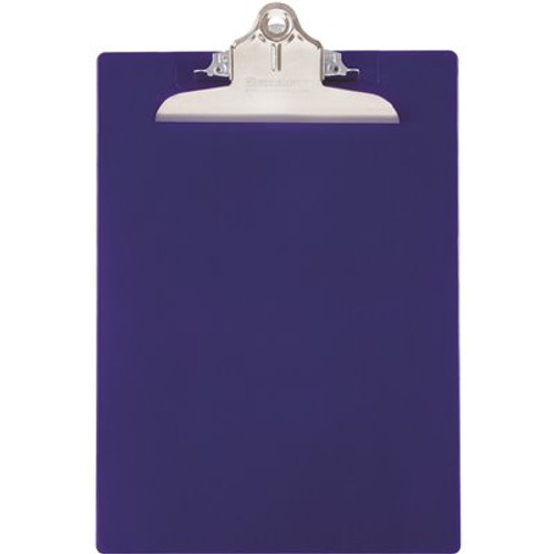 Saunders 8-1/2 in. x 12 in. Clip Capacity 1 Antimicrobial Recycled Plastic Clipboard, Blue