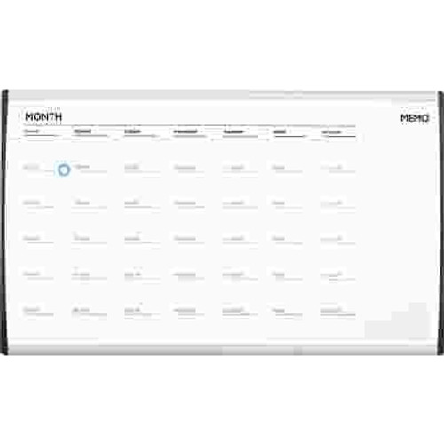 Quartet 18 in. x 30 in. White Board with Magnetic Surface and Silver (1-Each)