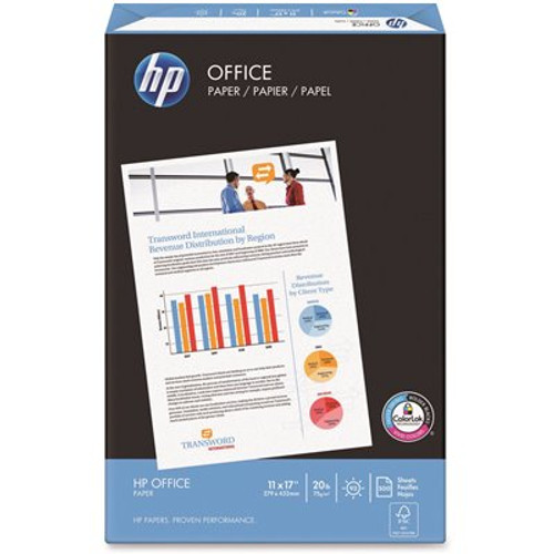 HP 11 in. x 17 in. Office Paper 92 Brightness 20 lbs., White (500-Sheets/Ream)