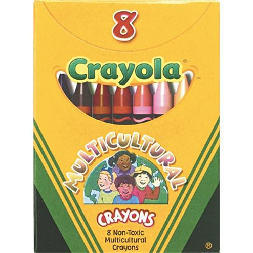 Binney & Smith / Crayola CRAYOLA MULTICULTURAL CRAYONS, 8 SKIN TONE COLORS/BOX
