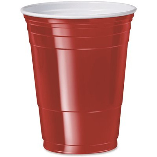 SOLO 16 oz. Red Plastic Party Cold Drink Cups (50 per Pack)