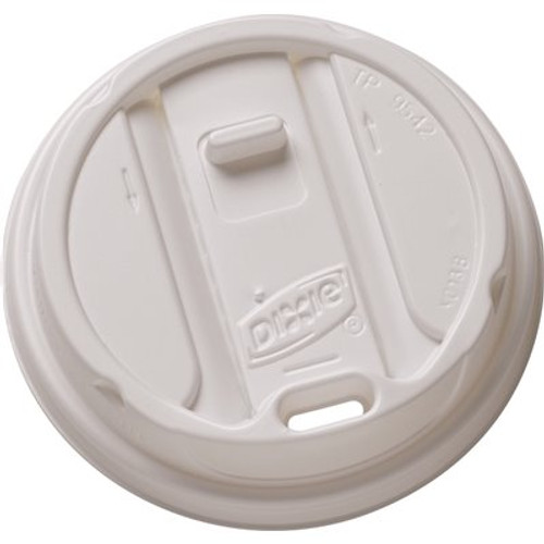 DIXIE Smart Top White Plastic Recloseable Hot Cup Lid (100-Pack)