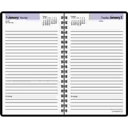 AT-A-GLANCE AT-A-GLANCE DAILY APPOINTMENT BOOK, NO APPOINTMENT TIMES, 4-7/8 X 8, BLACK