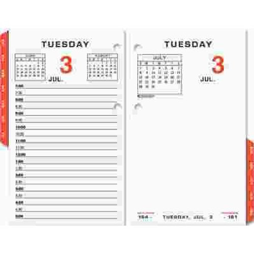 At-A-Glance AT-A-GLANCE TWO-COLOR DAILY DESK CALENDAR REFILL W/MONTHLY TABS, 3-1/2W X 6H