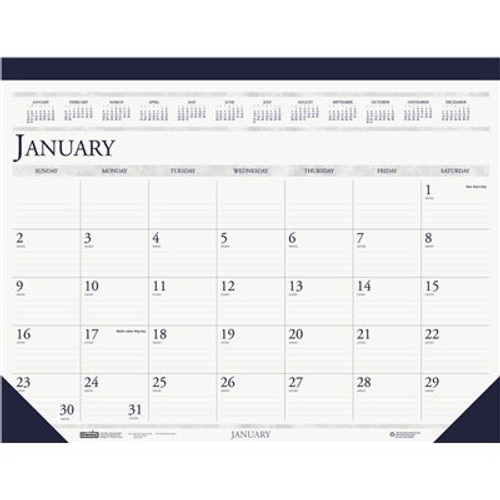 House of Doolittle 22 in. x 17 in. 2-Color Monthly Desk Pad Calendar