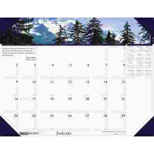 House of Doolittle MOUNTAINS OF THE WORLD PHOTOGRAPHIC MONTHLY DESK PAD CALENDAR, 22 X 17