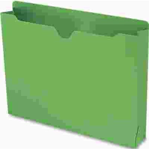 SMEAD MFG. FILE JACKET, DOUBLE-PLY TAB AND 2" EXPANSION, LETTER, 11 POINT, GREEN, 50/BOX