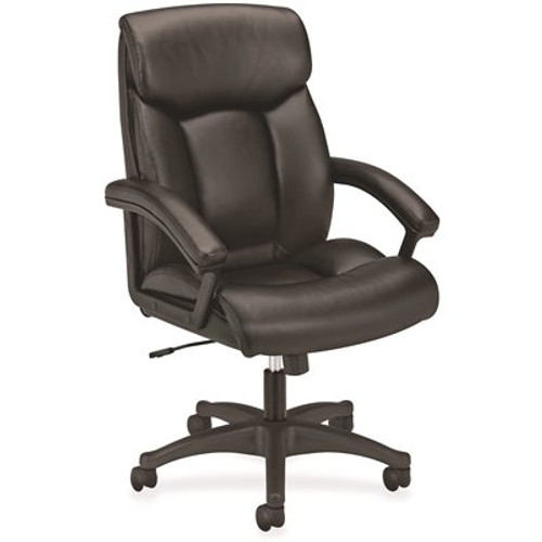 Basyx Executive Black SofThread Leather High-Back Chair Basyx Executive Black SofThread Leather High-Back Chair