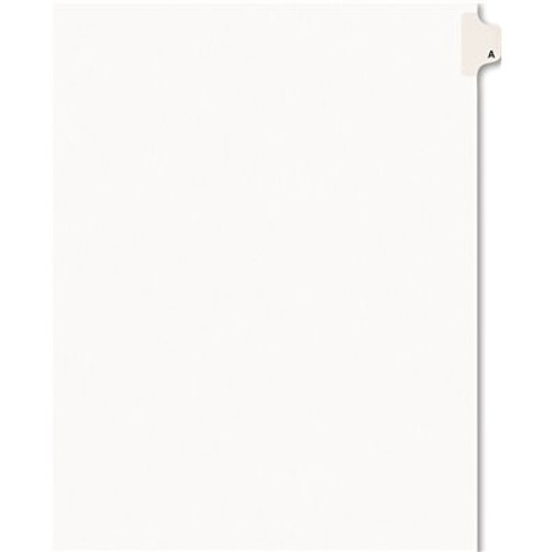 Avery Dennison AVERY AVERY-STYLE LEGAL SIDE TAB DIVIDERS, ONE-TAB, TITLE A, LETTER, WHITE, 25/PACK