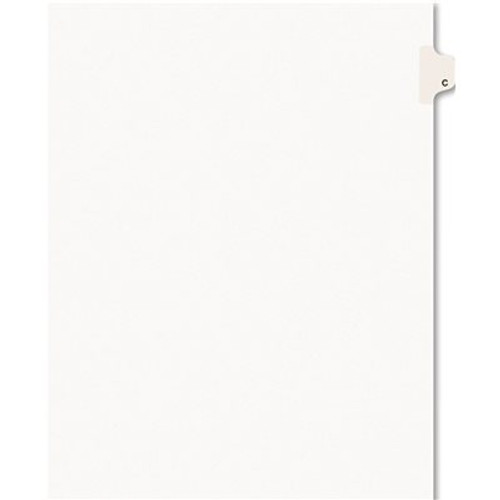 Avery Dennison AVERY AVERY-STYLE LEGAL SIDE TAB DIVIDERS, ONE-TAB, TITLE C, LETTER, WHITE, 25/PACK