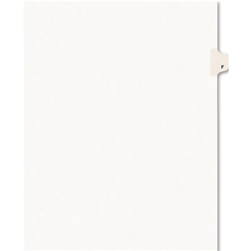 Avery Dennison AVERY AVERY-STYLE LEGAL SIDE TAB DIVIDERS, ONE-TAB, TITLE F, LETTER, WHITE, 25/PACK