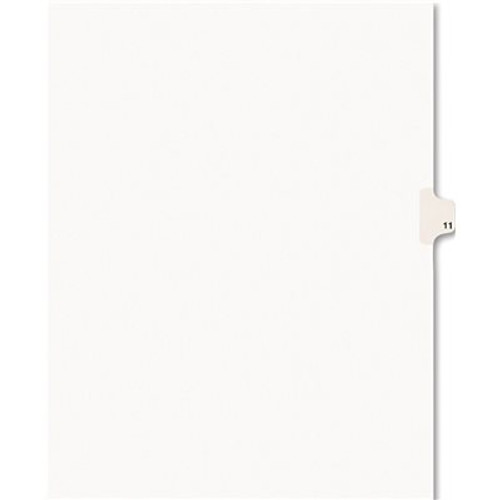 Avery Dennison AVERY AVERY-STYLE LEGAL SIDE TAB DIVIDER, TITLE: 11, LETTER, WHITE, 25/PACK