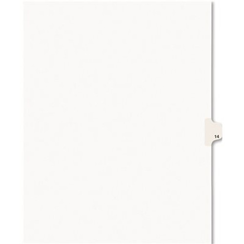 Avery Dennison AVERY AVERY-STYLE LEGAL SIDE TAB DIVIDER, TITLE: 14, LETTER, WHITE, 25/PACK