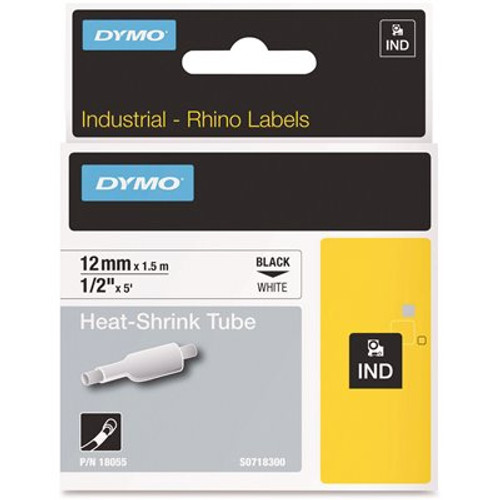 Dymo 1/2 in. x 5 ft. White Rhino Permanent Poly Industrial Label Tape Cassette