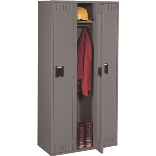 Tennsco 36 in. W x 18 in. D x 72 in. H Medium Gray Single Tier Locker