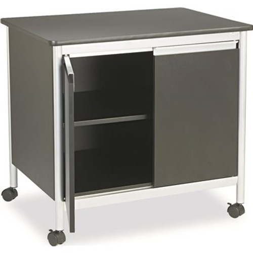 Safco 32 in. W x 24-1/2 in. D x 30-1/8 in. H Deluxe Steel 1-Shelf Machine Stand in Black