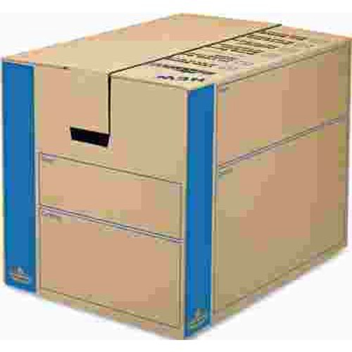 Fellowes Mfg. SMOOTHMOVE MOVING STORAGE BOX, EXTRA STRENGTH, LARGE, 18 IN. W X 24 IN. D X 18 IN. H, KRAFT