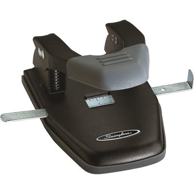 Swingline 1/4 in. 2-Hole Steel Punch with Comfort Handle, Black (28-Sheet)
