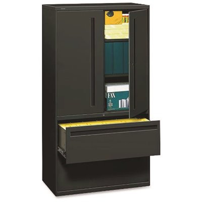 HON 700 Series 36 in. W x 19-1/4 in. D Charcoal Lateral File with Storage Cabinet