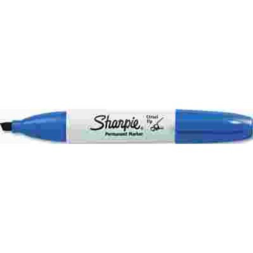 SANFORD PERMANENT MARKER, 5.3MM CHISEL TIP, BLUE, DOZEN