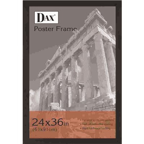 DAX Ebony 24 in. x 36 in. Black Poster Frame with Wide Profile