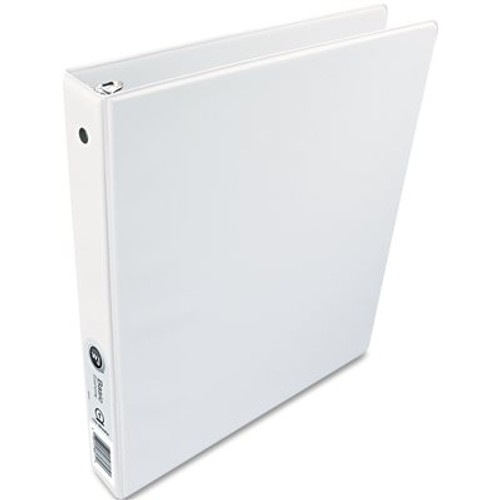 WILSON JONES CO. BASIC VINYL ROUND RING BINDER, 1" CAPACITY, WHITE