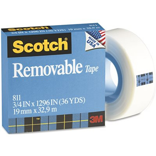 3M 3M REMOVABLE TAPE, 3/4" X 1296", 1" CORE