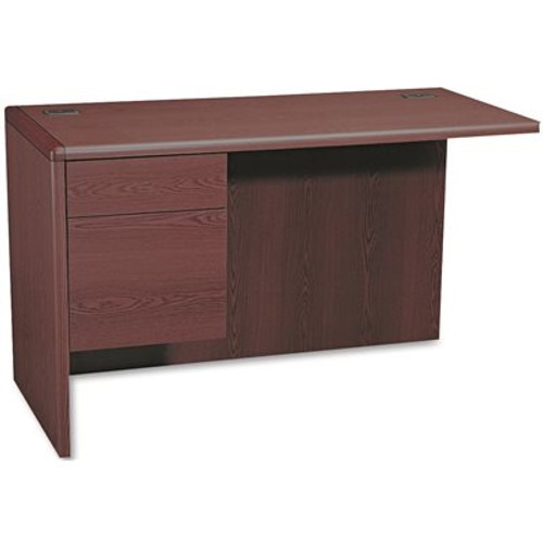 HON COMPANY 10700 "L" WORKSTATION RETURN, LEFT 3/4 PEDESTAL, 48W X 24D X 29-1/2H, MAHOGANY HON COMPANY 10700 "L" WORKSTATION RETURN, LEFT 3/4 PEDESTAL, 48W X 24D X 29-1/2H, MAHOGANY