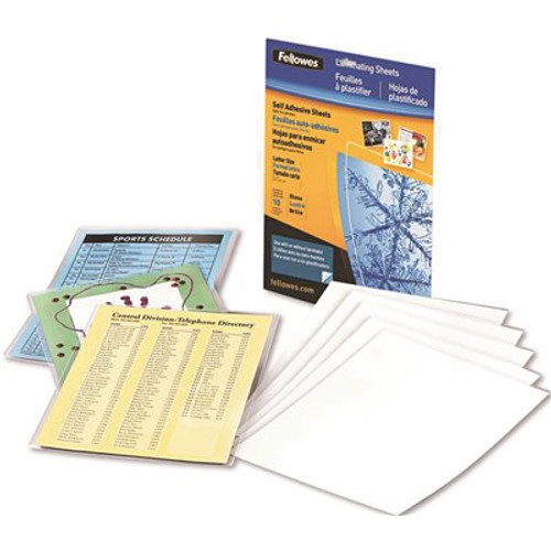 Fellowes 3 mil Self Adhesive Laminating Letter Sheets (50-Pack)