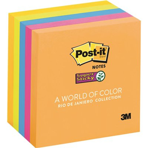 3M 3 in. x 3 in., Super Sticky Notes, 5 Ultra Colors (90-Sheet Pads/Pack, 5-Pack)
