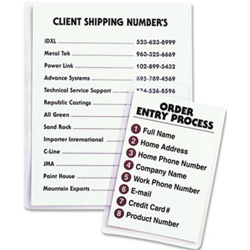 C-Line Products, Inc SHOP TICKET HOLDERS W/SELF-ADHESIVE BACK, 9 X 12, 50/BOX