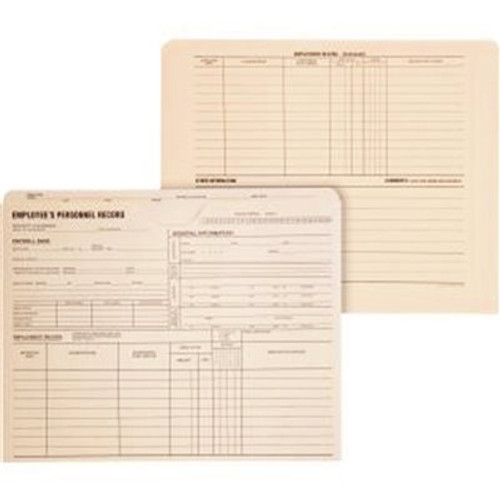 Quality Park 11-3/4 in. x 9-1/2 in. 11-Point Employee Record Jackets, Manila (100 Per Box)