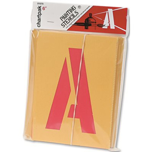 Chartpak A to Z, 0-9 Manila Painting Stencil (Set of 35)