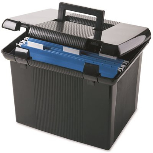 Pendaflex 11 in. L x 14 in. W x 11.1 in. D Black Portafile File Storage Moving Box