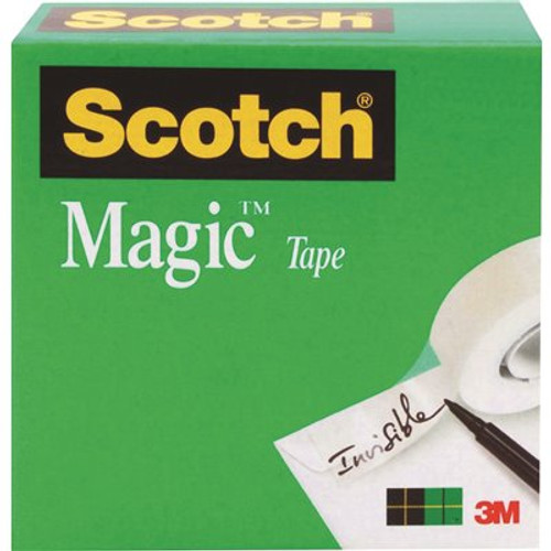 Scotch 3M 1 in. Core 3/4 in. x 1296 in. Magic Office Tape, Clear