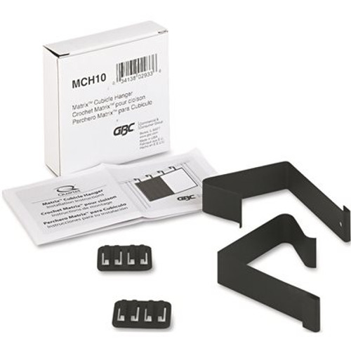 GBC-COMMERCIAL & CONSUMER GRP CUBICLE PARTITION HANGERS, BLACK, 2/SET