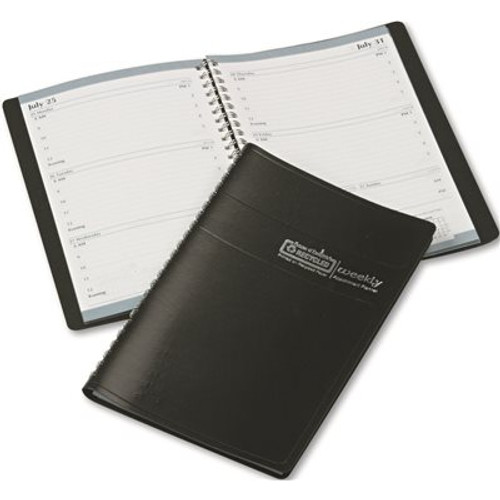 HOUSE OF DOOLITTLE WEEKLY APPOINTMENT BOOK, 30-MINUTE APPOINTMENTS, 5 X 8, BLACK
